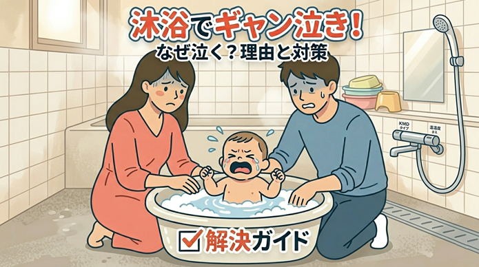 沐浴でギャン泣き！なぜ泣く？沐浴で泣いてしまう理由と対策